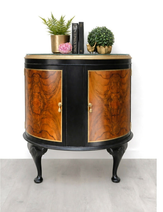 PAINT TO ORDER- Demi lune cocktail cabinet