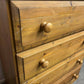 Vintage Pine Chest of 4 Deep Drawers Knob Handles Sturdy
