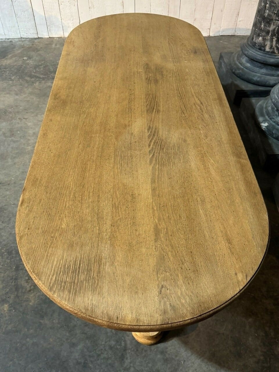 French Bleached Oak Monastery Dining Table