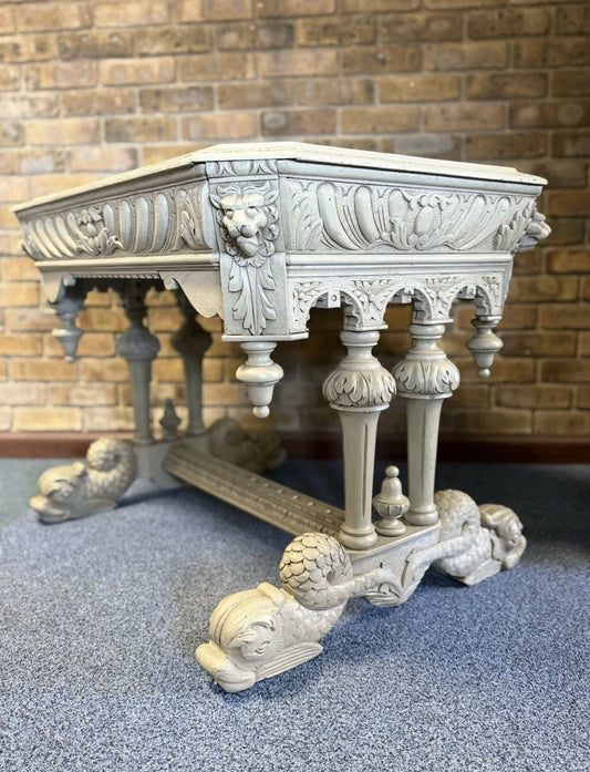 French Dolphin/ Library Table circa 1890