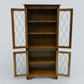Old Charm Tall Bookcase Display Cabinet 4 Shelves Light Oak FREE UK Delivery*