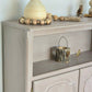 Unique Vintage Hand-painted Dusky Pink Tall Sideboard, Cabinet, Console