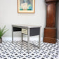 Industrial Metal Desk with Three Drawers and Formica Top by Conforti of Italy