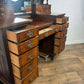 Edwardian Pedestal Red Walnut Dressing Table with Mirror