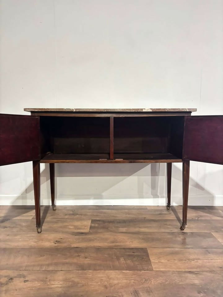 Edwardian Inlaid Marble Topped Washstand9