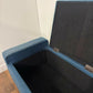Modern Blue Upholstered Storage Ottoman Bench