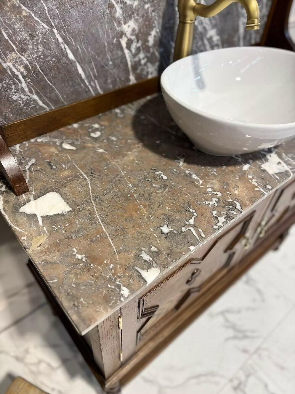 Vintage Wooden Vanity Unit