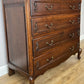 Chest of Drawers Vintage French Louis Oak 4 Drawers Carved Cabinet LOT 6527