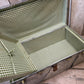 Aluminium and brass vintage travel trunk