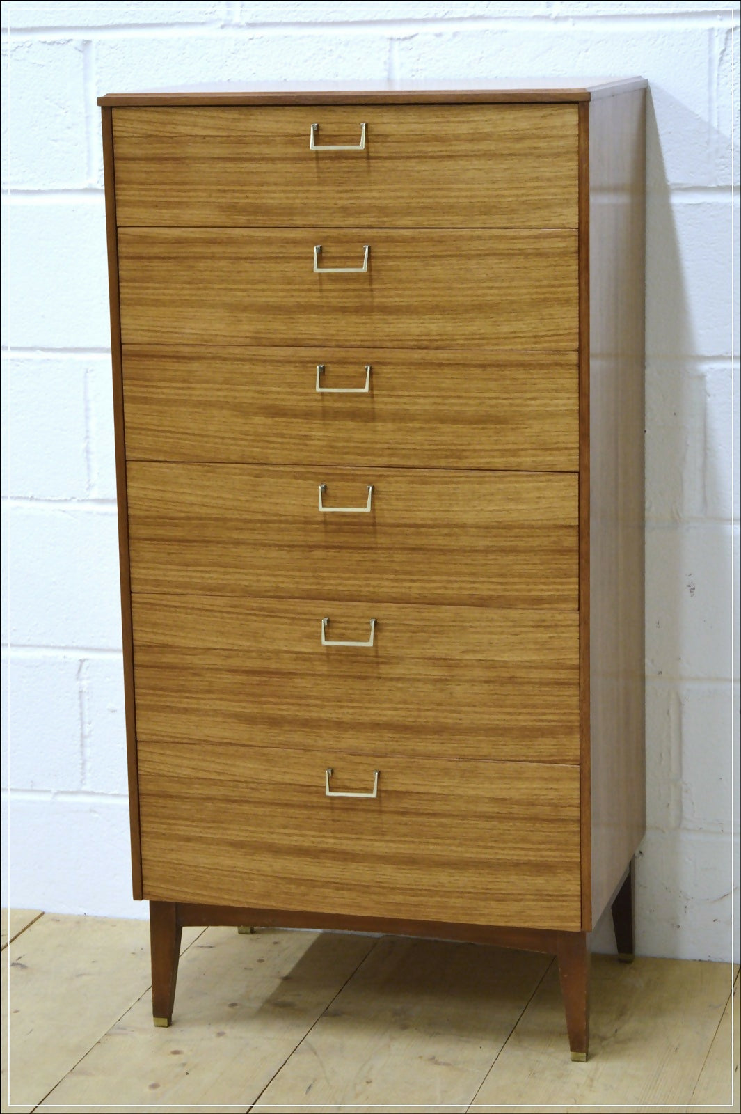 Mid century chest of drawers teak vintage Lebus danish design tallboy DELIVERY
