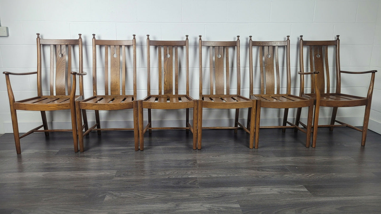 Ercol Set Of 6 Stonor Chairs, 1990s