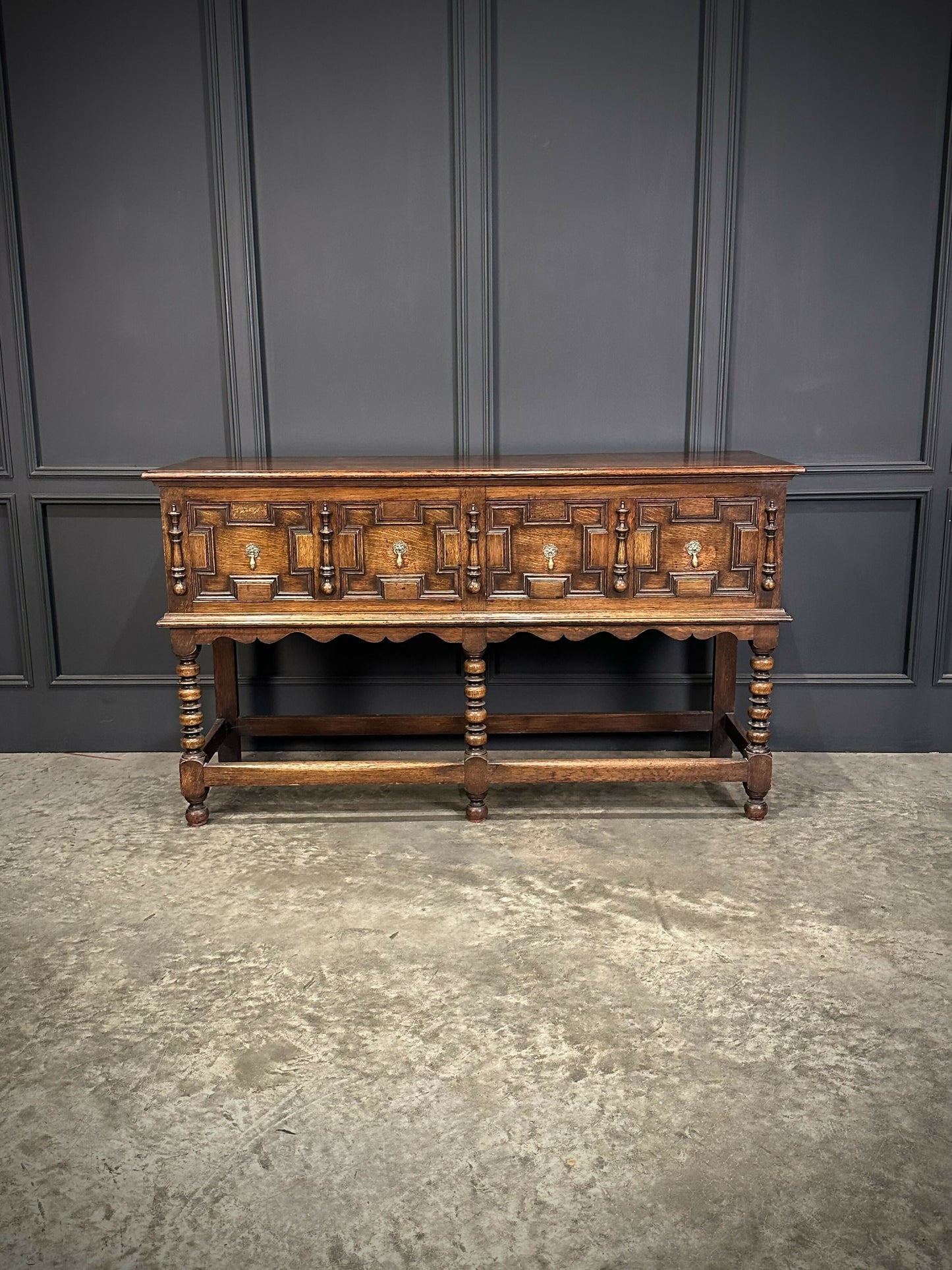 Antique Oak Carved Sideboard
