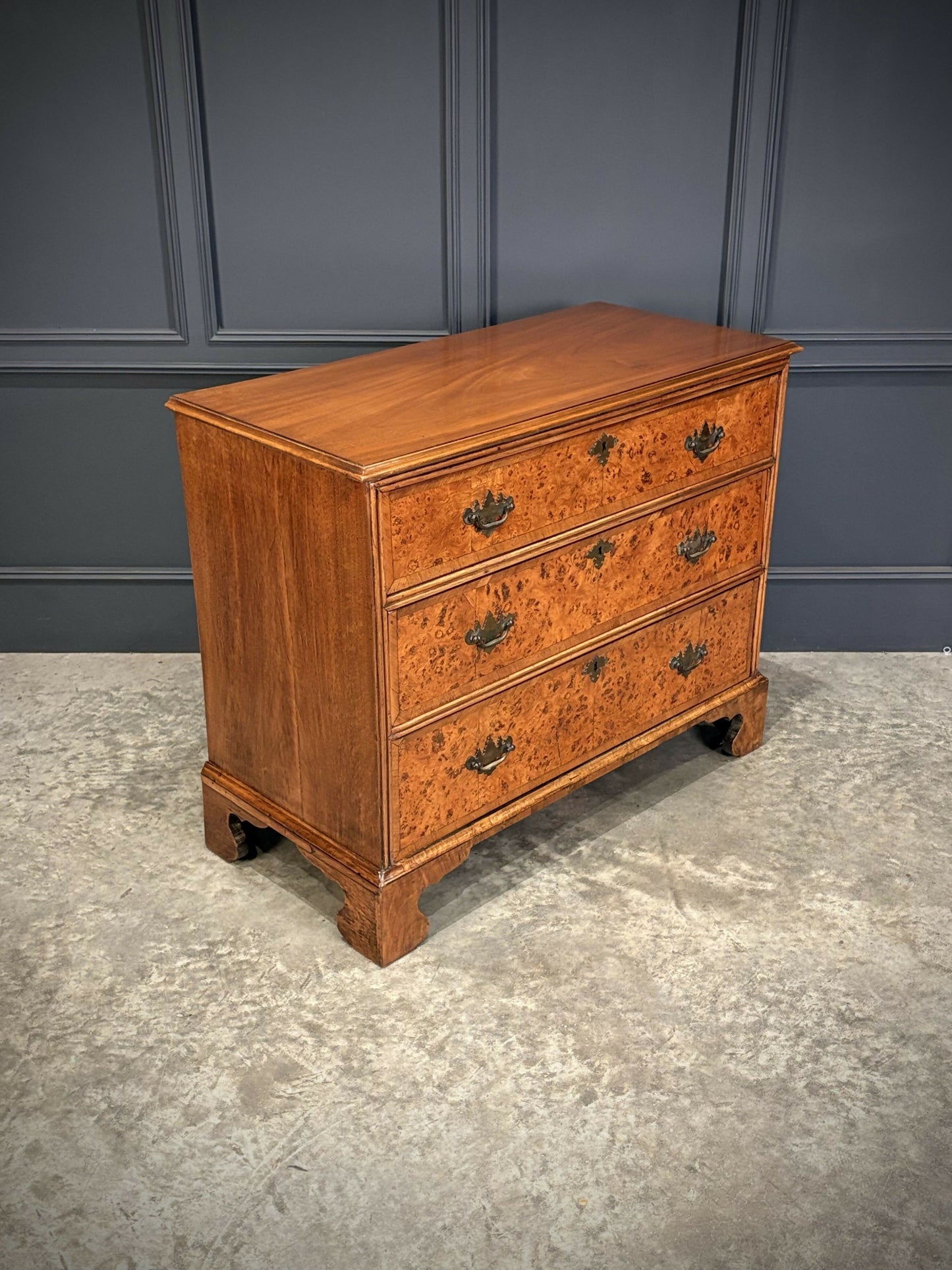 Mulberry & Walnut Vintage Chest Of Drawers
