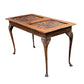 Antique Oak carved side table / server on cabriolet legs