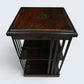 Edwardian Revolving Bookcase With 2 Tiers And Marquetry Decoration FREE Delivery