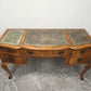 Vintage Cameo by Sklan Burr Walnut Writing Desk / Dressing Table with Leather Inlay & Cabriole Legs