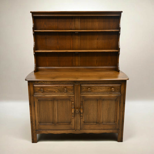 Ercol Welsh Dresser Sideboard Top Shelving Golden Dawn 1970s FREE UK Delivery