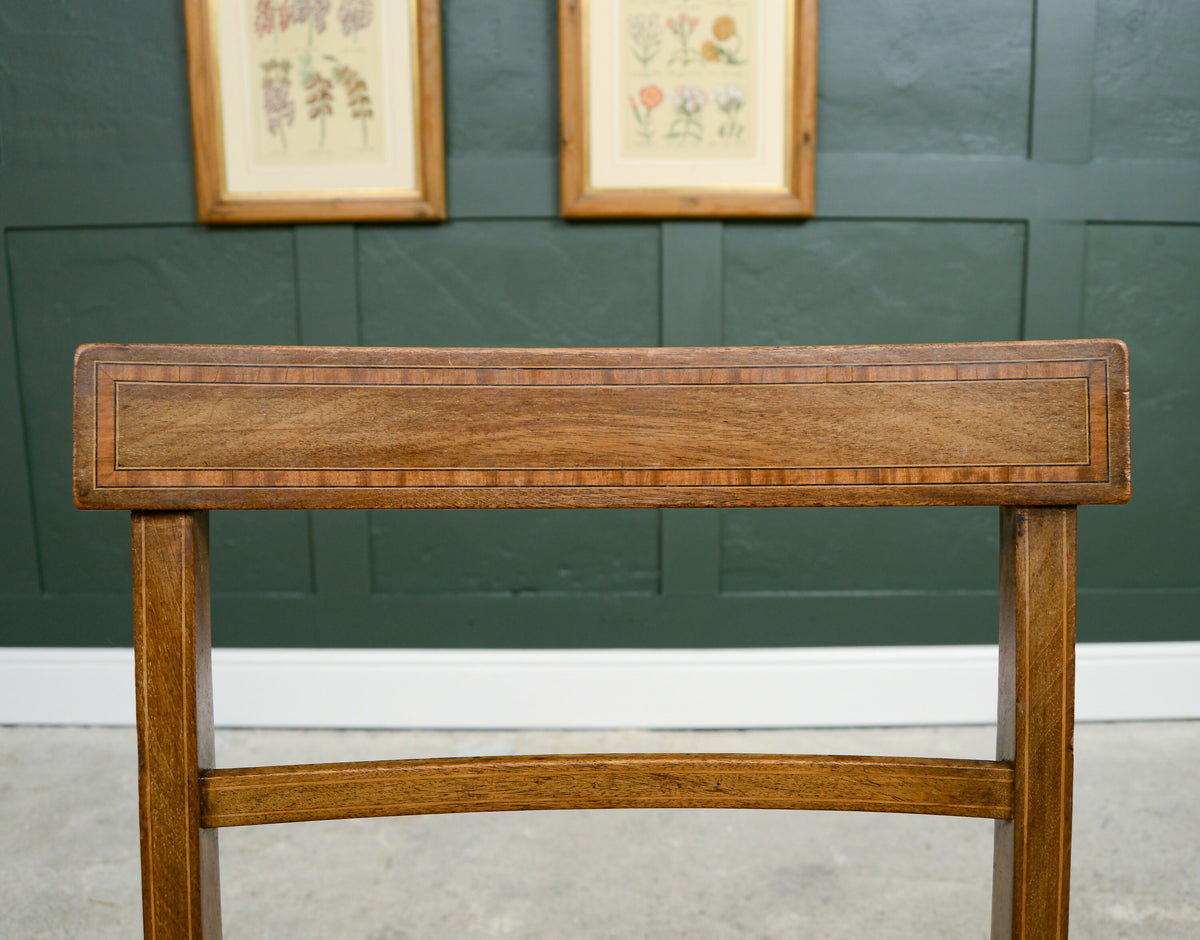 6 Edwardian Mahogany Dining Chairs with Drop in Seats