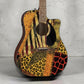 Patchwork Animal Skins Design Fender Electro Acoustic Guitar