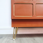 Midcentury modern nathan sideboard, orange cabinet, cocktail cabinet, media unit, retro cabinet, teak furniture, mcm