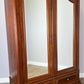 Wardrobe Antique French Two Door Mahogany Mirrored Carved Armoire LOT 6152