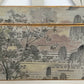 Antique Oak Chinoiserie decoupaged and hand painted large hinged Box