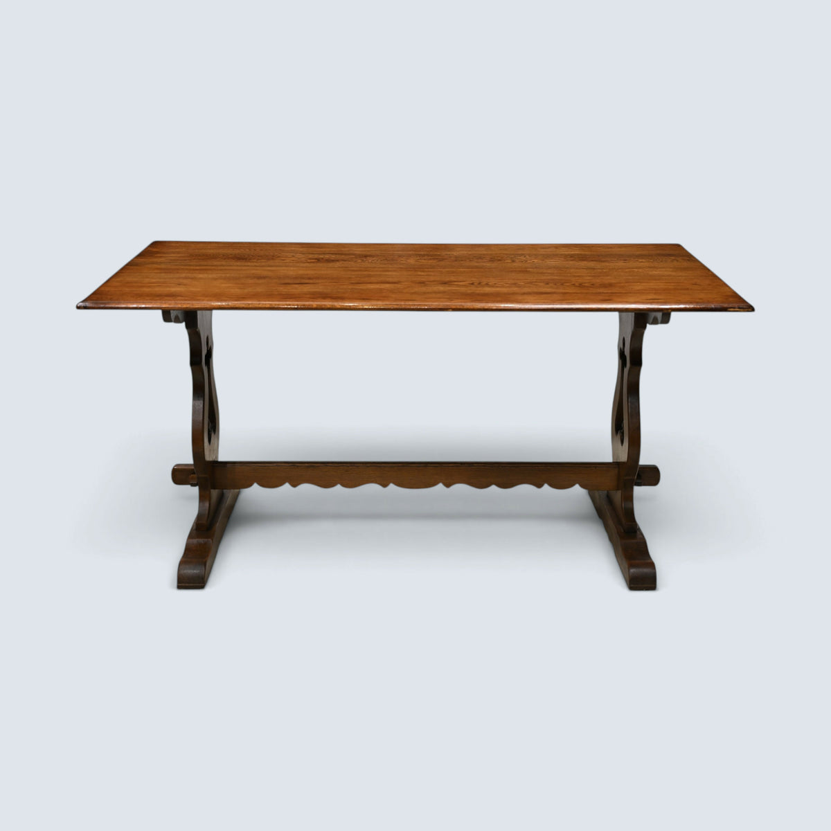 Old Charm Oak Dining Table Light Oak Finish Refectory Plank Top FREE UK Delivery