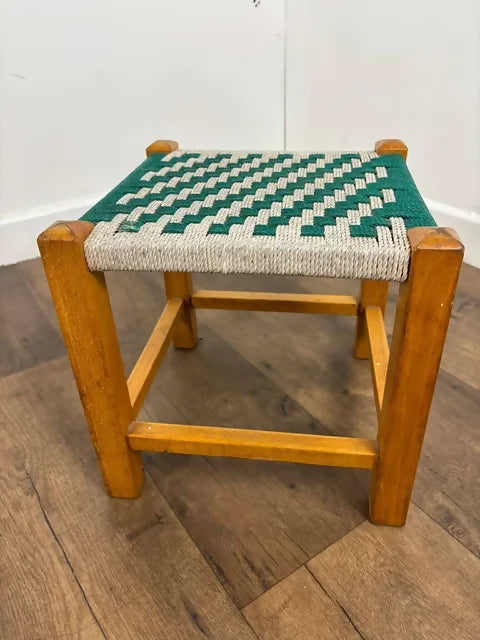 Vintage Oak Framed Stool