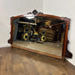 Victorian Mahogany Large Overmantel Mirror with Carved Decoration