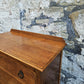 Vintage Chest Of Drawers Three Drawer Tall Oak Cabinet Super Proportions Highly Detailed