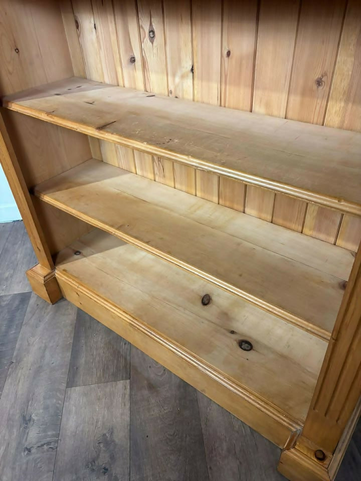 Contemporary Style Large Pine Open Bookcase