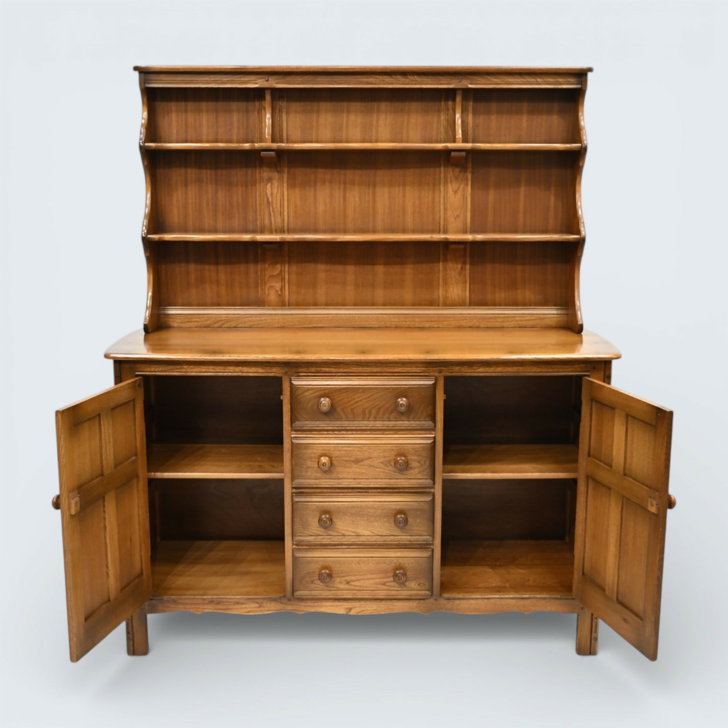 Ercol Vintage Sideboard Dresser 4 Drawers 2 Cupboards 2 Piece FREE UK Delivery*