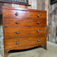 Antique Edwardian Mahogany Two over Three Chest of Drawers, c1900