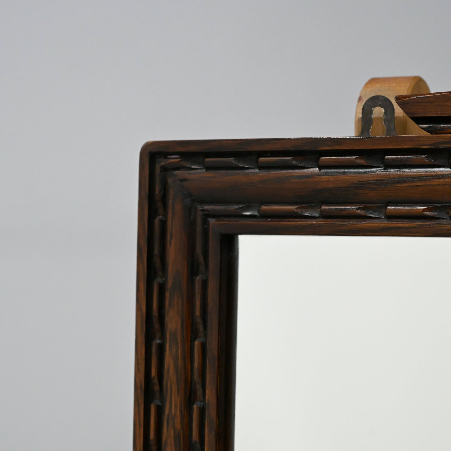 Old Charm Oak Framed Wall Mirror Heavy 69cm x 64cm Tudor Brown FREE Delivery. SBR9887/0912D