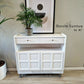 Slim Sideboard / Hallway Console in White, on hairpin legs - By Nathan