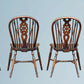 Set of Four Elm Wheel Back Windsor Chairs