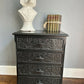 Elegantly restyled Black small occasional chest of drawers