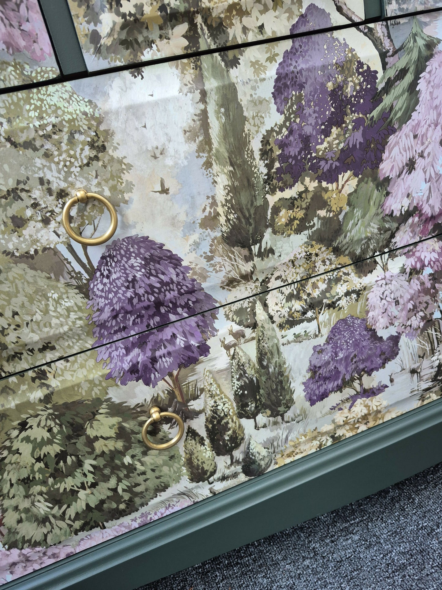 Decoupaged Stag chest of drawers