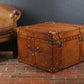 London Tan British Luxury Handmade Leather Coffee Table Trunk