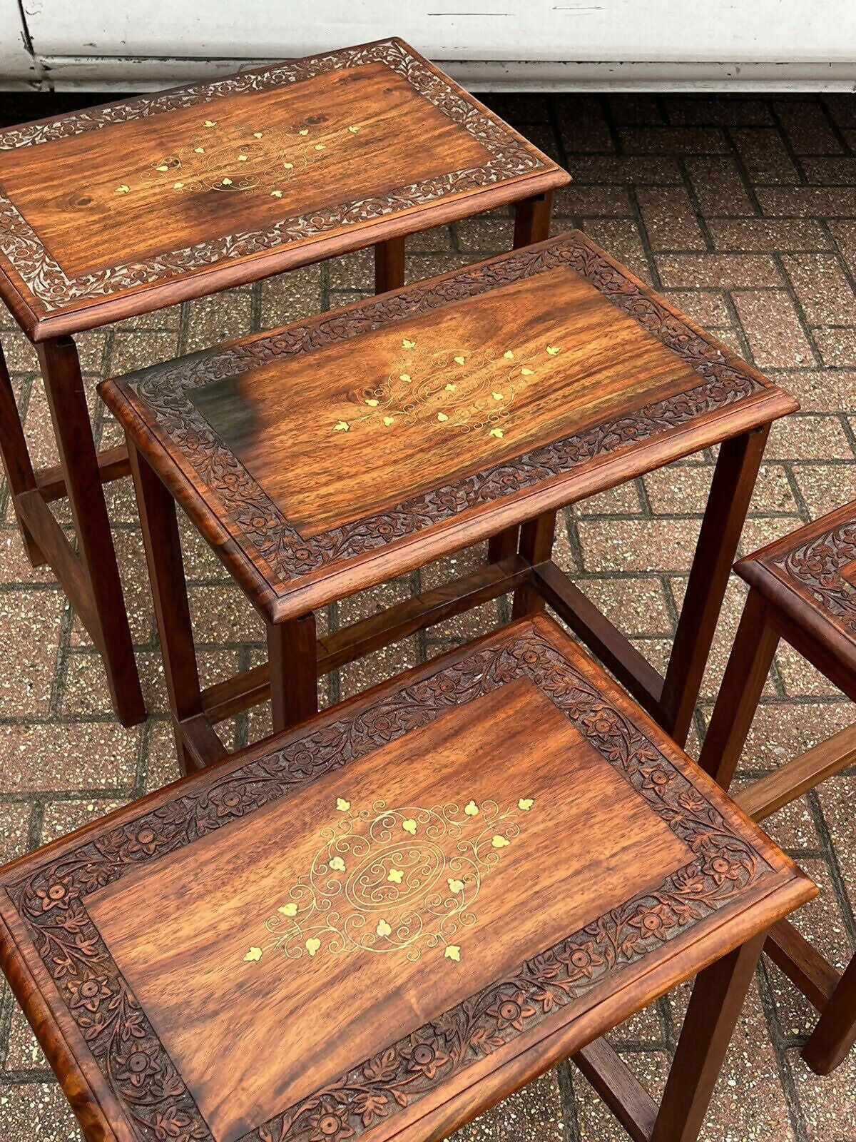 Vintage Oriental Nest Of Tables, Perfect Coffee / Lamp Tables