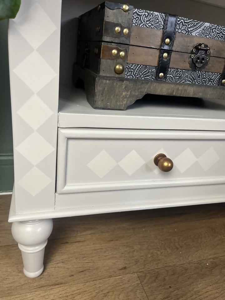 Lowboy Bookcase Console Table With Drawers