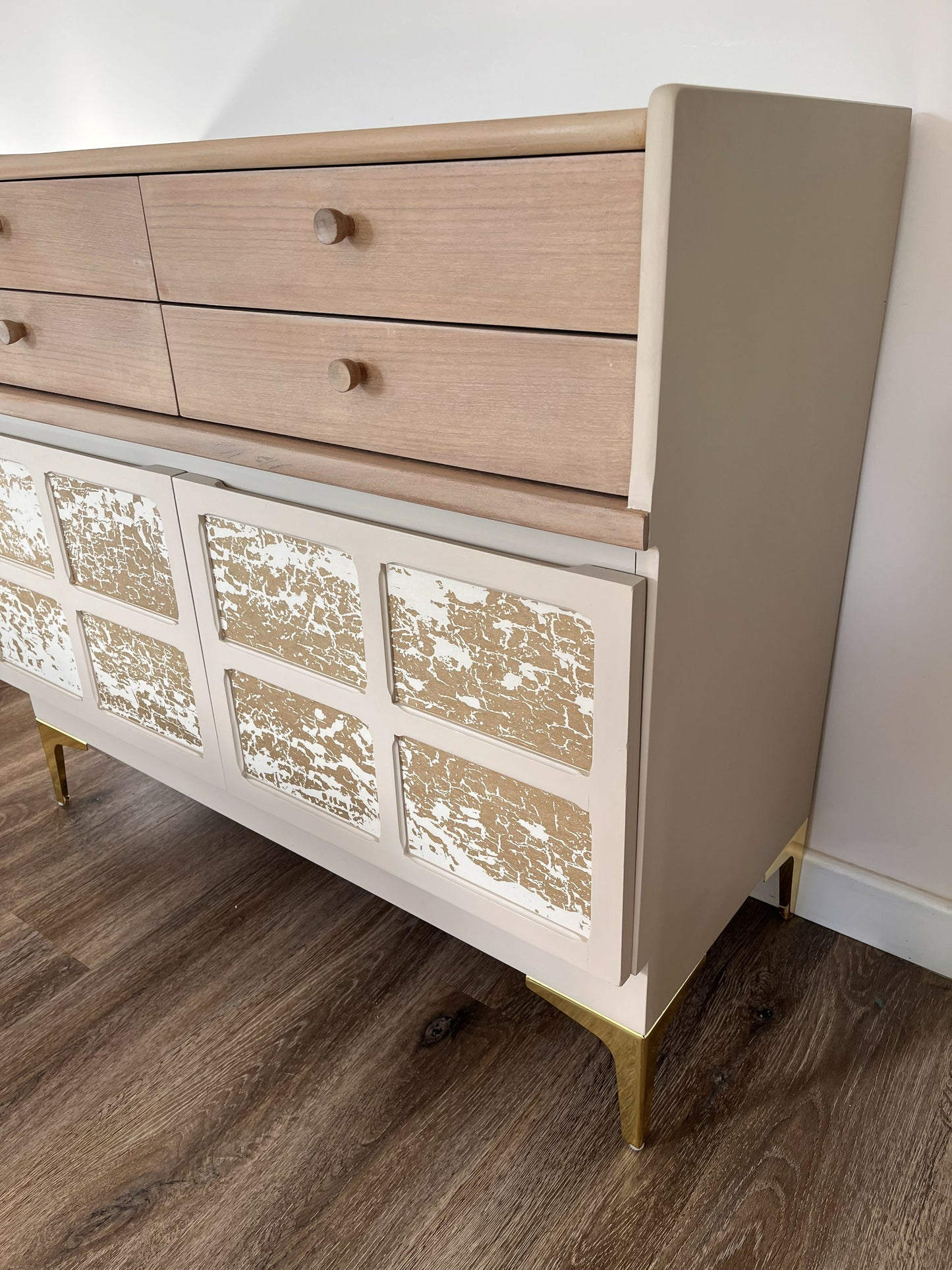 Nathan Squares Glamorous Gold Drinks Cabinet