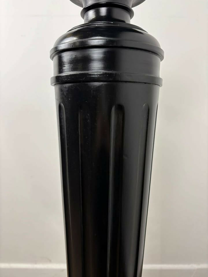 19th Century Ebonized Torchère With Fluted Column