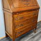 Secretaire Writing Desk Vintage French Oak Bureau Carved Cabinet LOT 3755