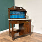 Edwardian Marble Top Washstand with Blue Tiles2