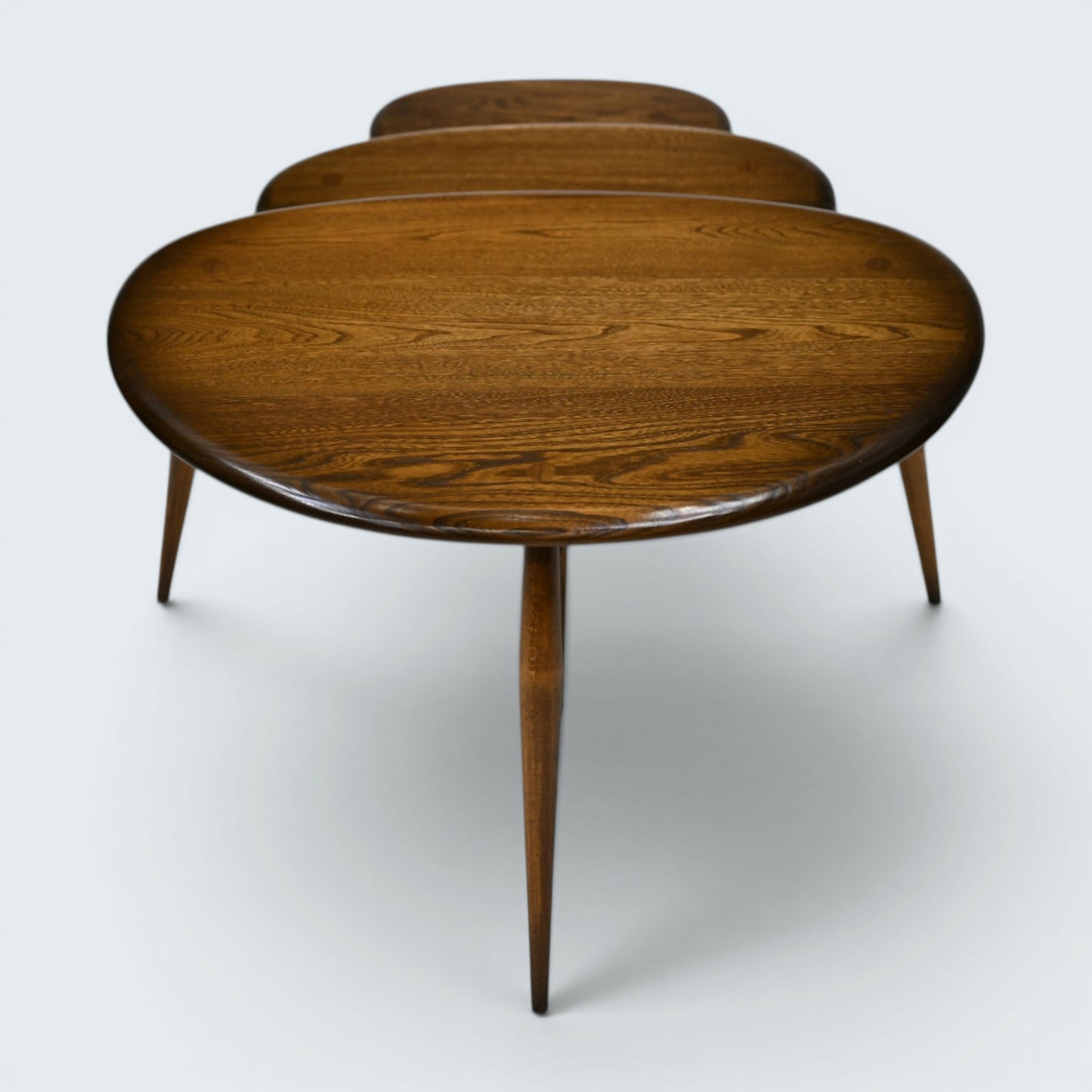 Ercol Pebble Nest Of Tables Ercol's 1970/80s Badge Golden Dawn Free UK Delivery