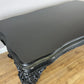 Double Sided Desk Antique French Style Black Painted Heavy Carved Table LOT 6186