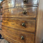 19th Century String Inlaid Bow Fronted Mahogany Chest Of Drawersm