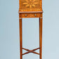 Sheraton Revival Inlaid Mahogany Canterbury Stand / Magazine Rack
