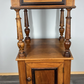 Bedside Table Antique French Style Marble Top Walnut Cupboard Cabinet LOT 4043